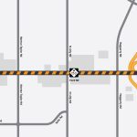 Map showing road closure on Ford Road.